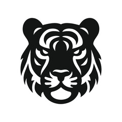 tiger head silhouette vector