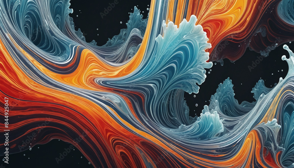 Poster generative ai creates a negative space design with a white watercolor painting vector on a futuristi