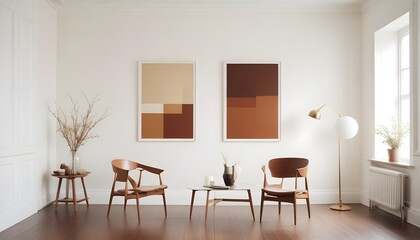 white and gold theme modern interior