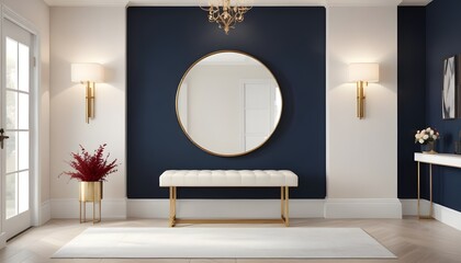 white and gold theme modern interior
