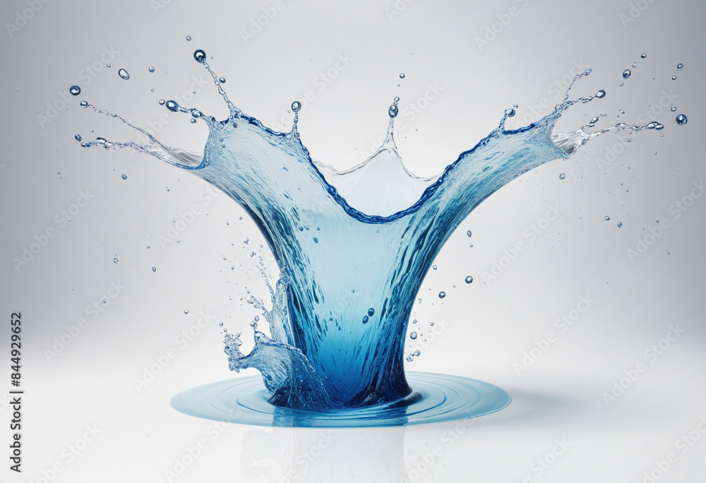 Poster blue wave circle in transparent background image creates a mesmerizing habitat for the environment