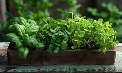 Fototapeta premium Freshly picked herbs