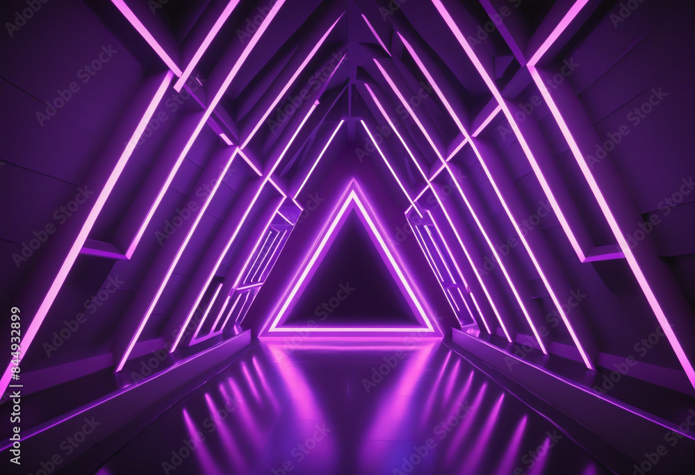 Poster abstract neon light design with glowing led technology creating a futuristic atmosphere in a geometr