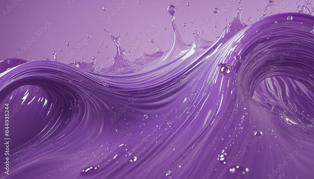 Poster vibrant purple waves create a dynamic splash in this abstract background design