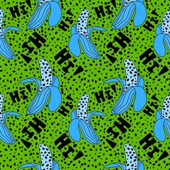 Abstract cartoon summer fruit seamless banana pattern for wrapping paper