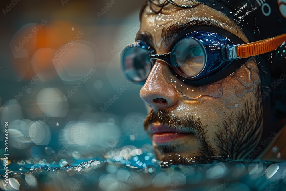 Poster close-up image showcasing detailed water droplets on a surface, with background light creating a bea