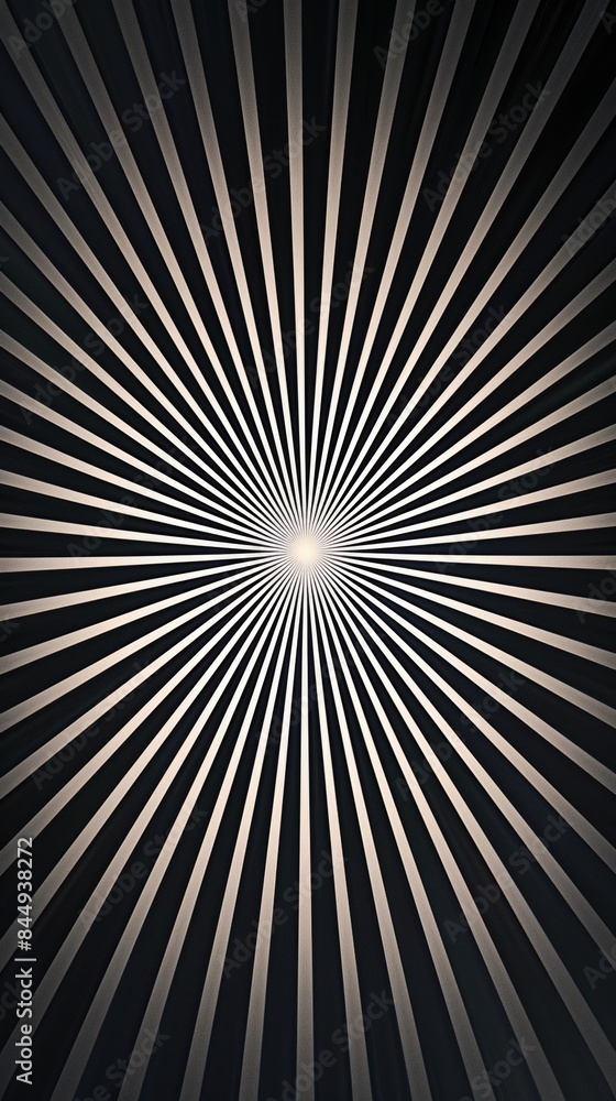 Poster abstract background with radial stripes forming a circular shape and a shining light at the center