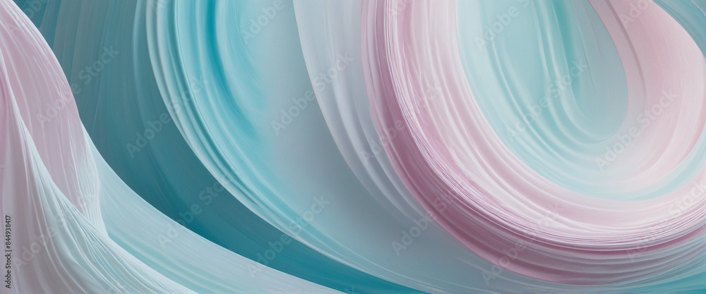 Aufkleber soft and elegant abstract design with gentle waves of colorful pastel gradient