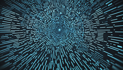 Abstract Futuristic Fractal Design Background with High-Tech Grid Space Theme