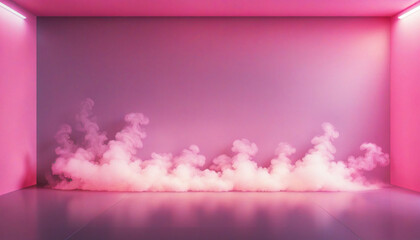 Neon abstract background with clean design and minimal smoky shadows for a modern product presentation