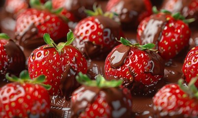 Strawberries dipped in chocolate