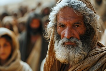 Moses' Biblical Journey: Leading Israelites through Sinai Desert to Promised Land with Divine Intervention