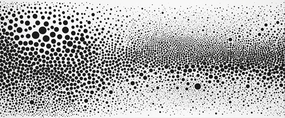 Dotted halftone design set for vector illustration with gradient colours and dark background