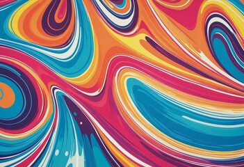 Vibrant Abstract Wave Design with Sparkling Flowing Background