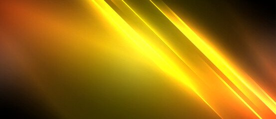 Neon dynamic diagonal light rays background. Techno digital geometric concept design for wallpaper, banner, presentation, background