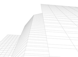 Abstract city vector 3d illustration