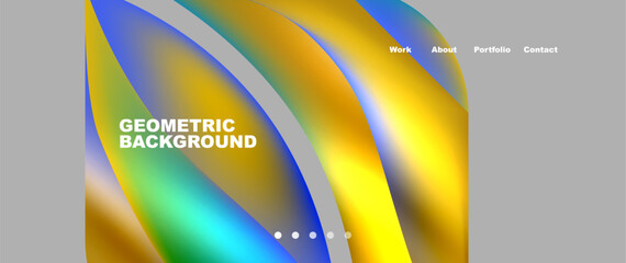 Dynamic flowing shapes concept design composition. Vector Illustration For Wallpaper, Banner, Background, Card, Book Illustration, landing page