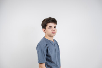 10 year old Brazilian boy serious and facing the camera_3.