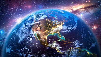 North America from Space: A View of Earth's Cities at Night