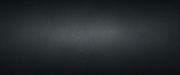 Luxurious monochrome grainy texture background with dark noise and smooth gradient design, perfect for elegant wide banners and headers with copy space