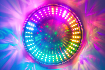 Vibrant LED Light Spectrum Circle