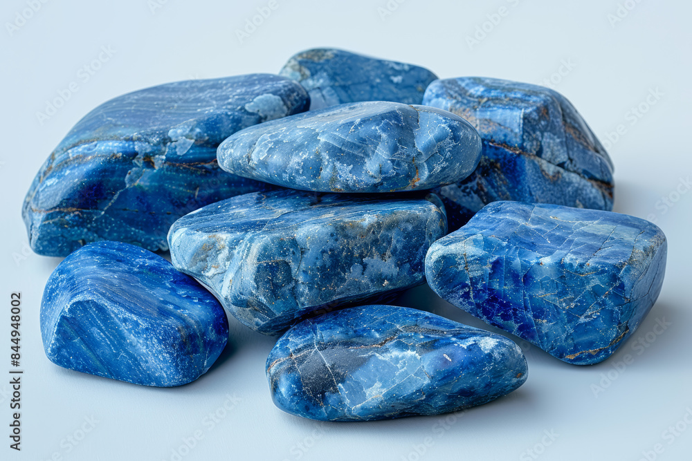 Canvas Prints lapis lazuli on a pastel midnight blue background. concept of truth and wisdom. generative ai.