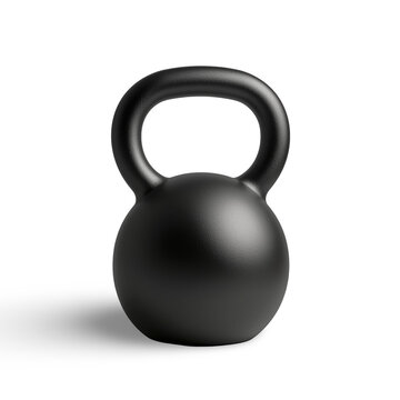 A Sleek and Modern Kettlebell with a Matte Finish | Isolated on Transparent & White Background | PNG File with Transparency