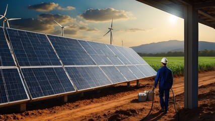 Illustration of renewable energy sources