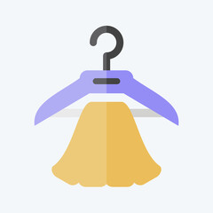 Icon Clothes Hanger. related to Sewing symbol. flat style. simple design illustration