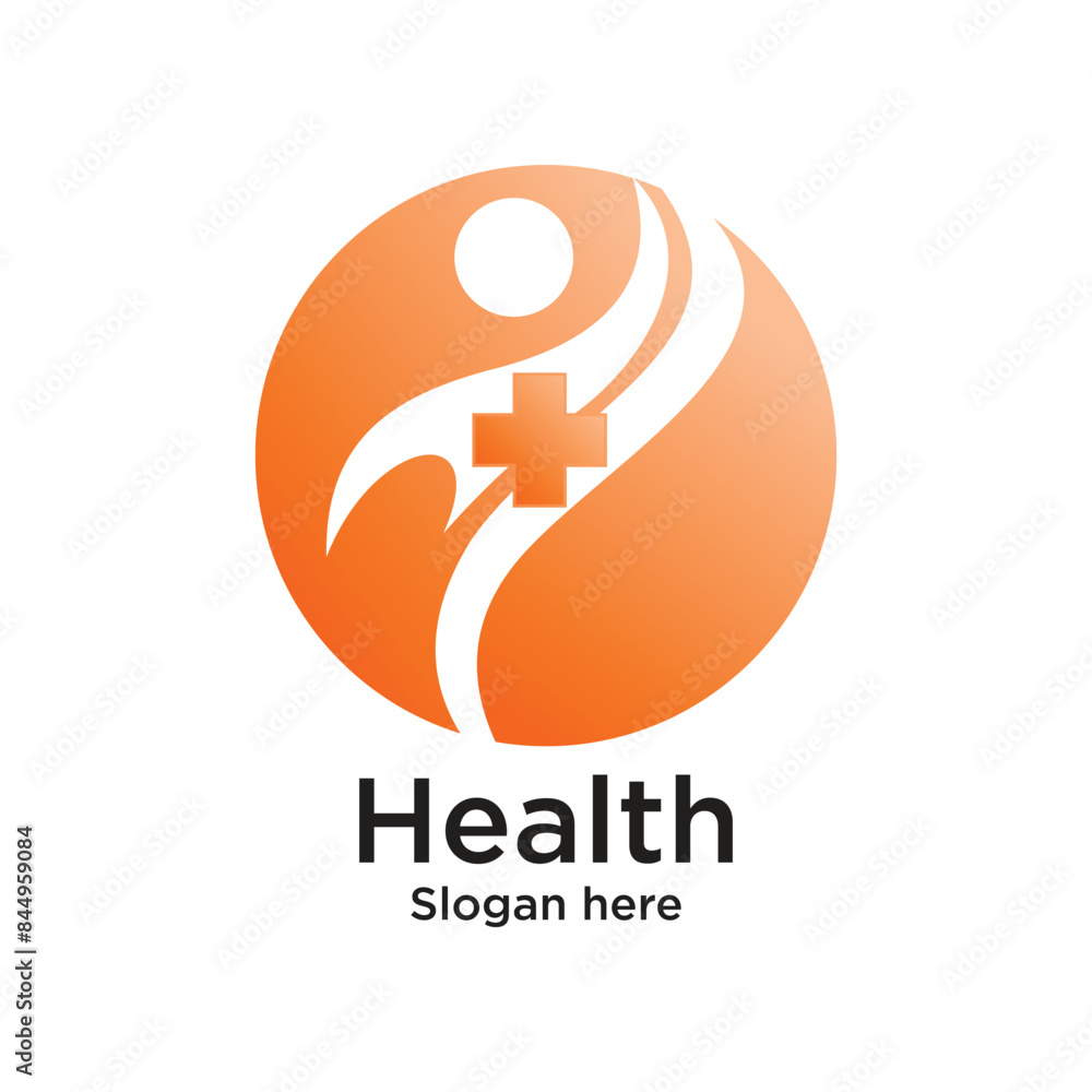 Wall mural Health logo design simple concept Premium Vector