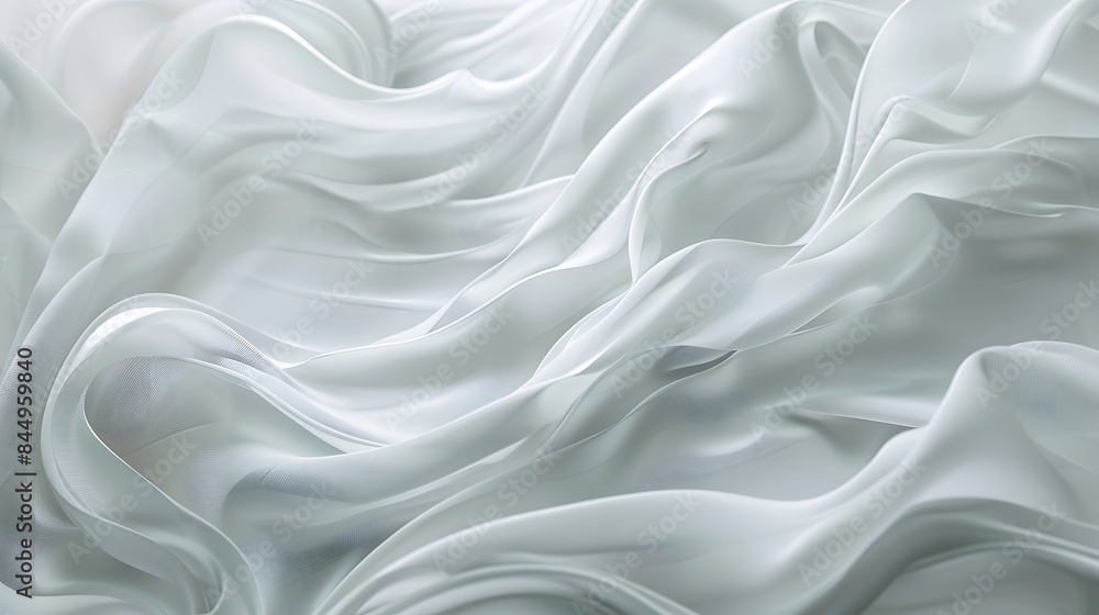 Poster abstract white and light gray wave modern soft luxury texture with smooth and clean vector subtle ba