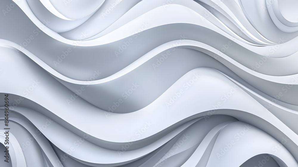 Poster abstract white and light gray wave modern soft luxury texture with smooth and clean vector subtle ba