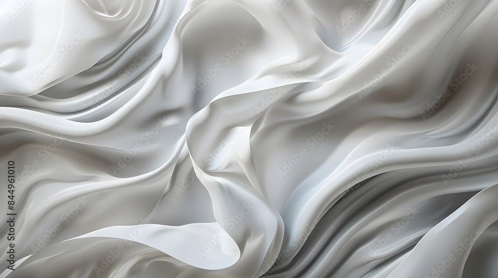 Poster abstract white and light gray wave modern soft luxury texture with smooth and clean vector subtle ba