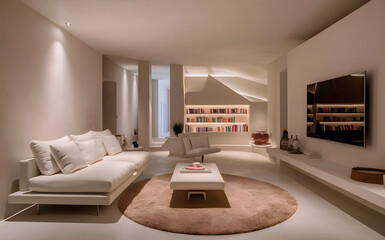 interior design of modern living room, home.