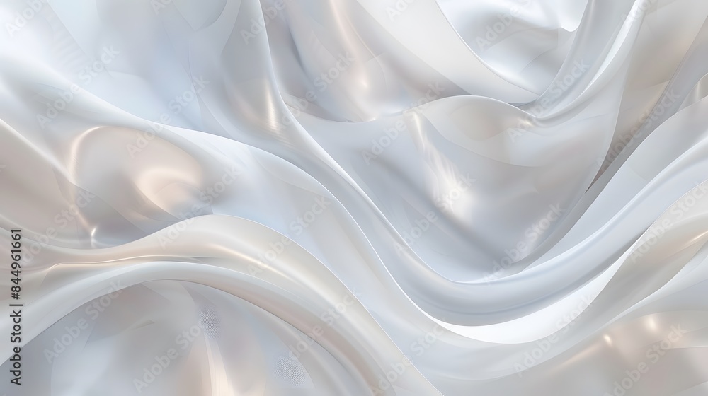 Poster abstract white and light gray wave modern soft luxury texture with smooth and clean vector subtle ba