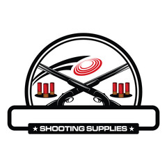 clay shooting logo design icon 