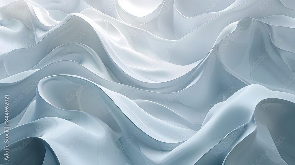 Poster abstract white and light gray wave modern soft luxury texture with smooth and clean vector subtle ba
