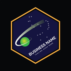 galaxy sky logo design icon