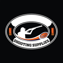 shooting clay logo design icon 