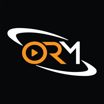 orm latter initial logo design icon