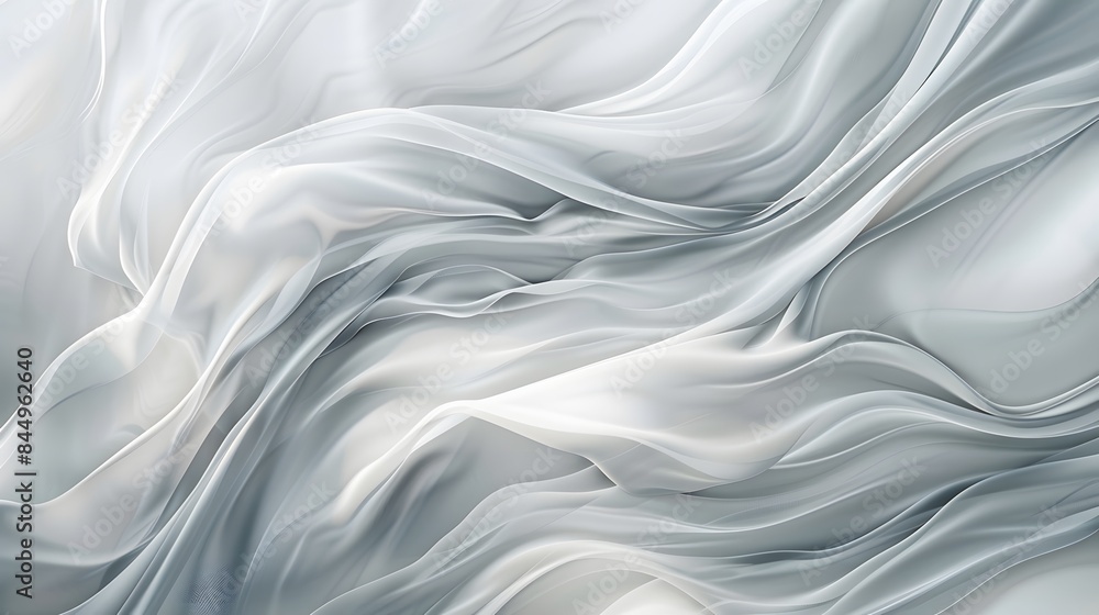 Poster abstract white and light gray wave modern soft luxury texture with smooth and clean vector subtle ba