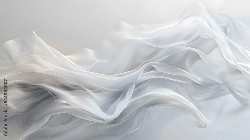 Poster abstract white and light gray wave modern soft luxury texture with smooth and clean vector subtle ba