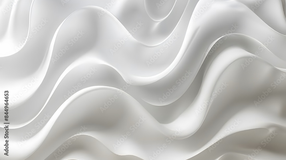 Poster abstract white and light gray wave modern soft luxury texture with smooth and clean vector subtle ba