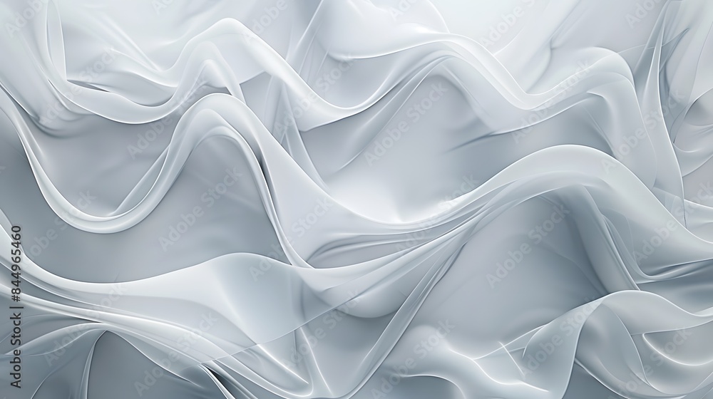 Poster abstract white and light gray wave modern soft luxury texture with smooth and clean vector subtle ba