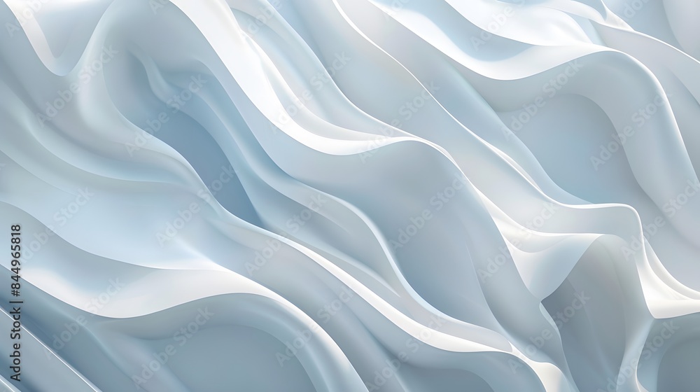 Poster abstract white and light gray wave modern soft luxury texture with smooth and clean vector subtle ba
