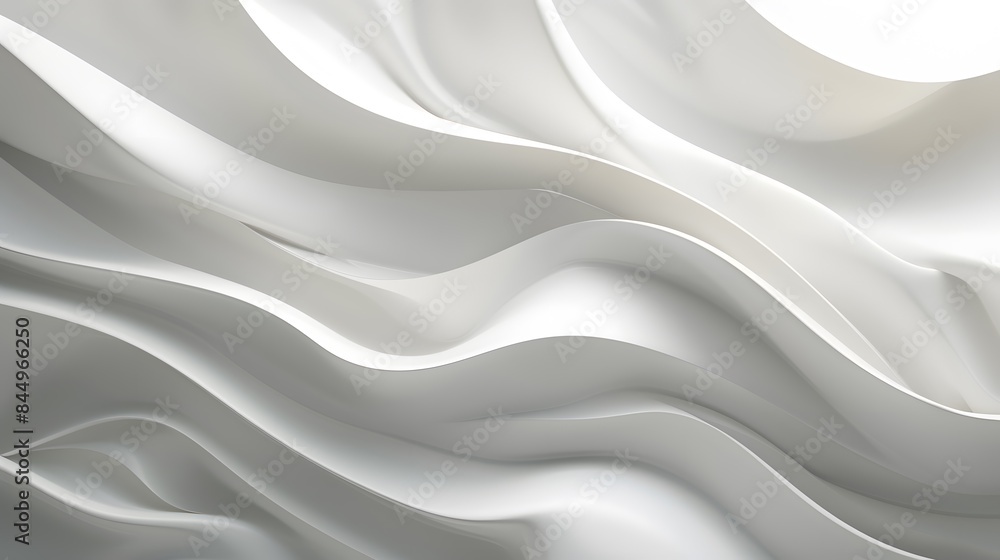 Poster abstract white and light gray wave modern soft luxury texture with smooth and clean vector subtle ba