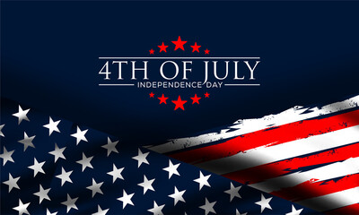 happy 4th of July independence day  , vektor background, poster, banner, flyer, template	
