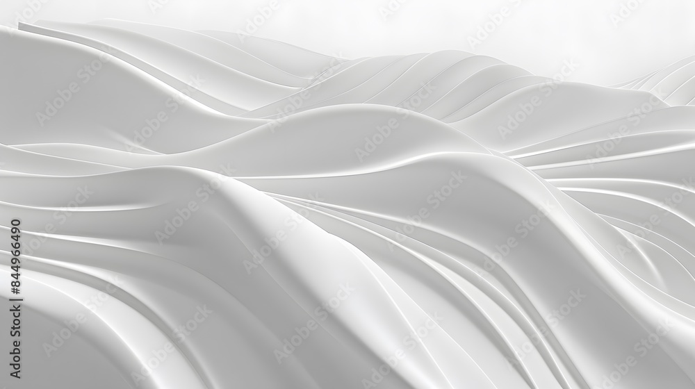 Poster abstract white and light gray wave modern soft luxury texture with smooth and clean vector subtle ba