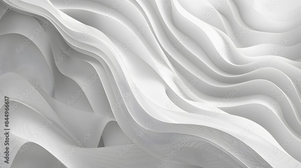 Poster abstract white and light gray wave modern soft luxury texture with smooth and clean vector subtle ba