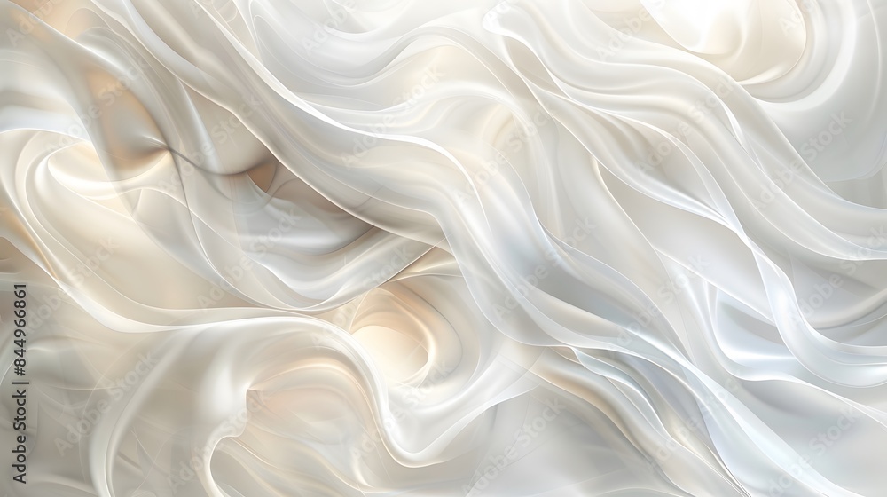 Poster abstract white and light gray wave modern soft luxury texture with smooth and clean vector subtle ba